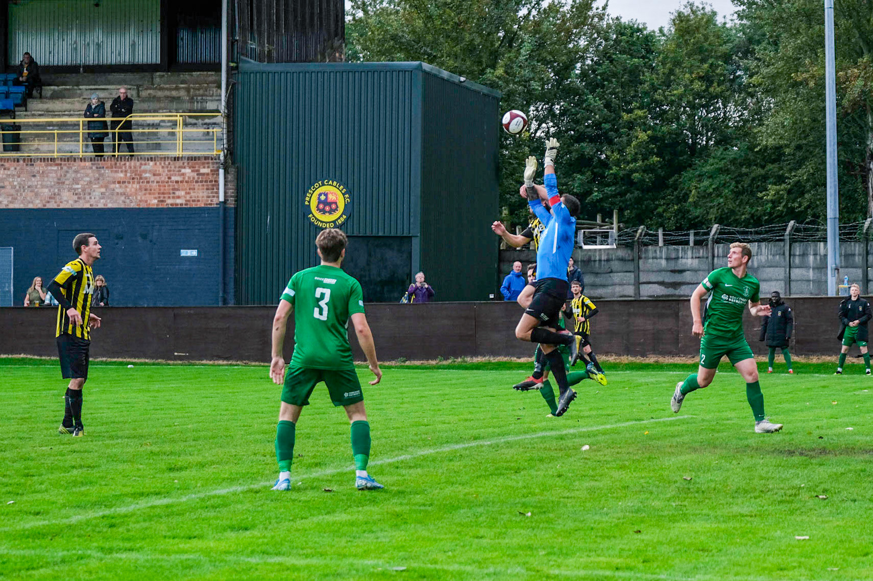 Prescot Cables vs Brighouse Town 

League match at Volair Park during the 2019/20 Betvictor Northern Premier season 28/09/2019.

Photograph by John Middleton