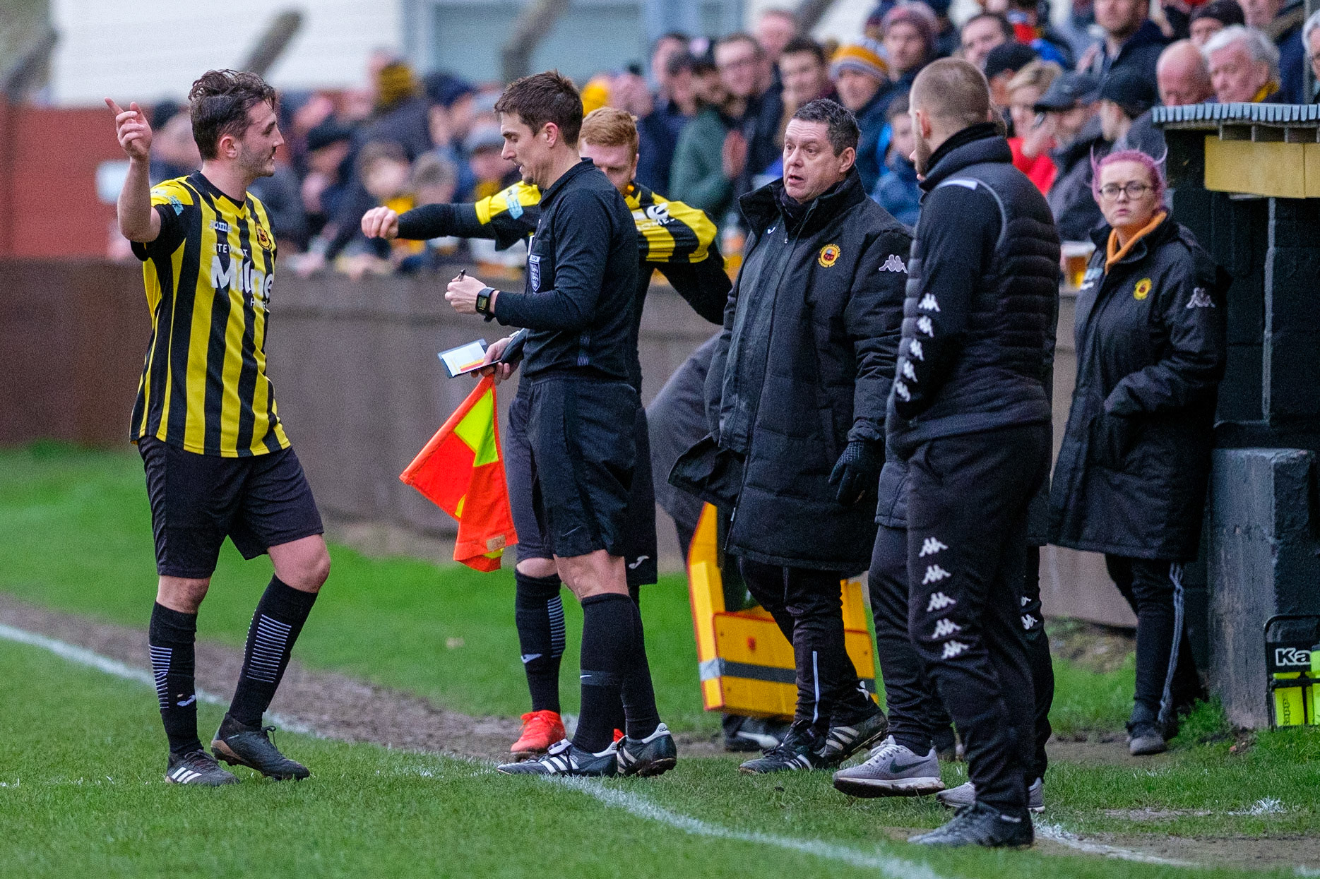 Prescot Cables vs Workington 

match at IP Truck Parts Stadium during the 2019/20 Betvictor Northern Premier season 01/02/2020.

Photograph by John Middleton