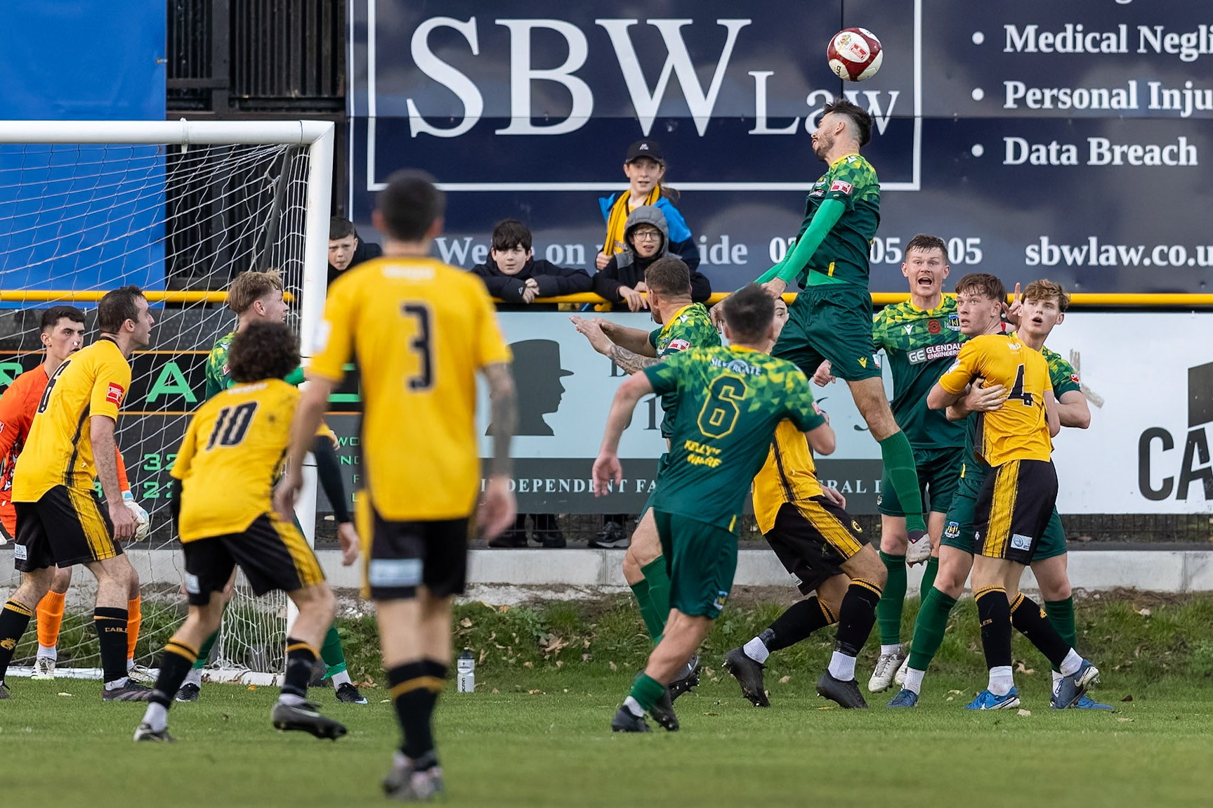 Prescot, ENGLAND -  during the NPL Premier Division match between Prescot Cables and  Hebburn Town  at The Auto Safety Centre StadiumCanon Canon EOS R5 2500 1/2500 2.8 (Pic by John Middleton)