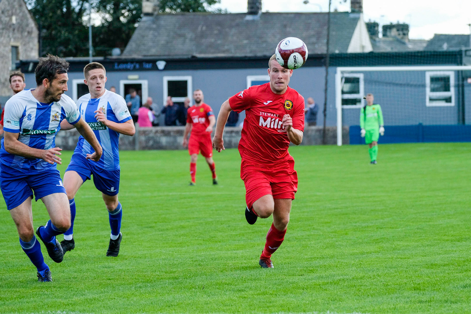 Clitheroe vs Prescot Cables 

Bet Victor League game match at Shawbridge during the 2019/20 season 07/09/2019.

Photograph by John Middleton