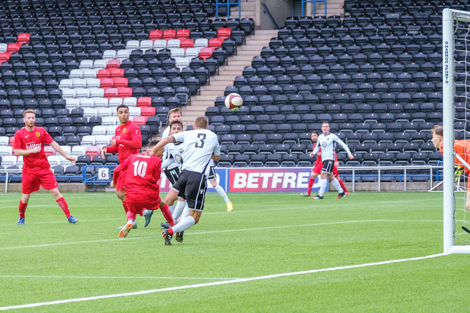 Widnes vs Prescot Cables 

match action from Halton Stadium during the 2019/20 BetVictor Northern Premier season 29/02/2020 between Widnes FC and Prescot Cables FC

Photograph by John Middleton