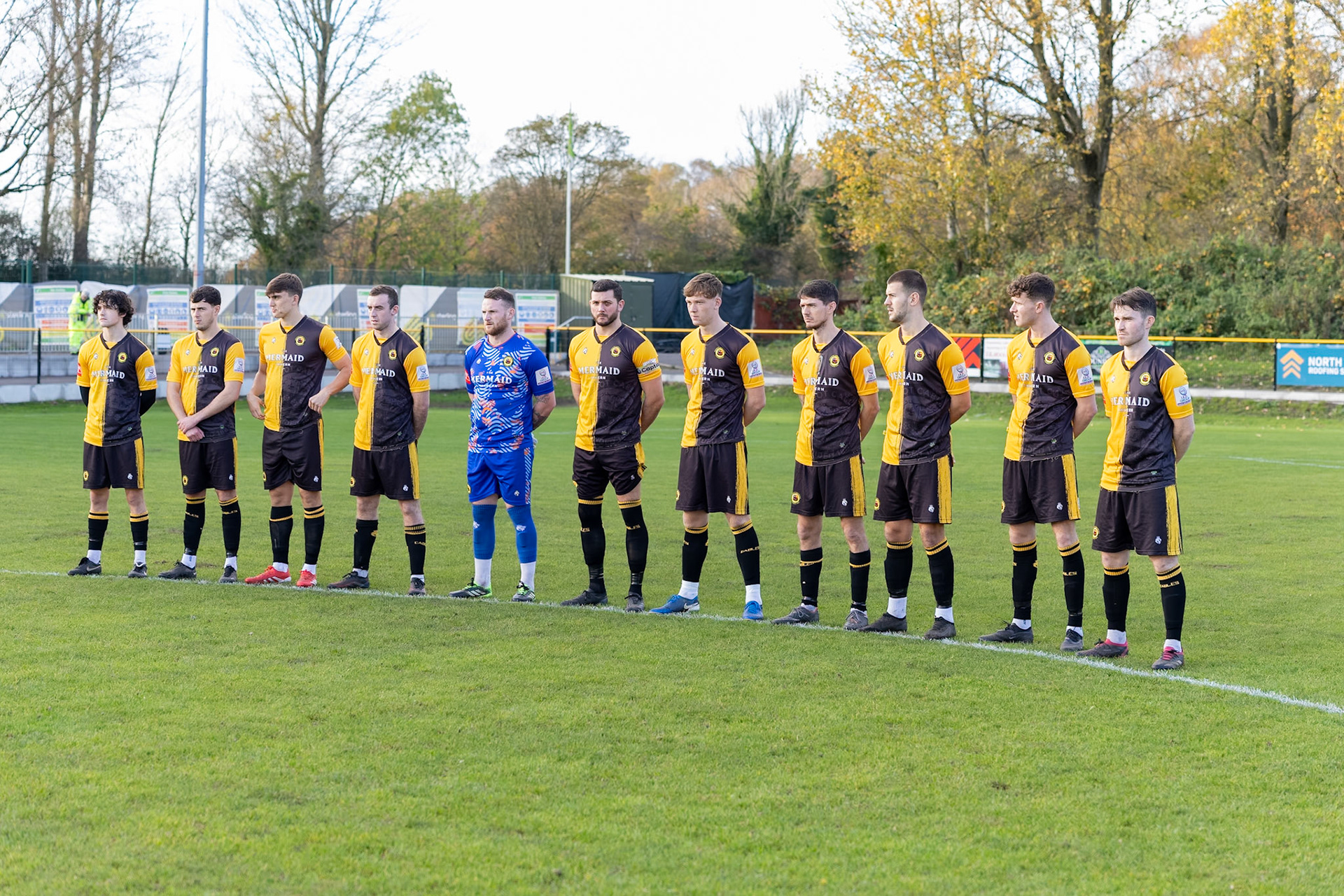 Prescot, ENGLAND -  during the NPL Premier Division match between Prescot Cables and  Hebburn Town  at The Auto Safety Centre StadiumCanon Canon EOS R6m2 1000 1/800 3.5 (Pic by John Middleton)