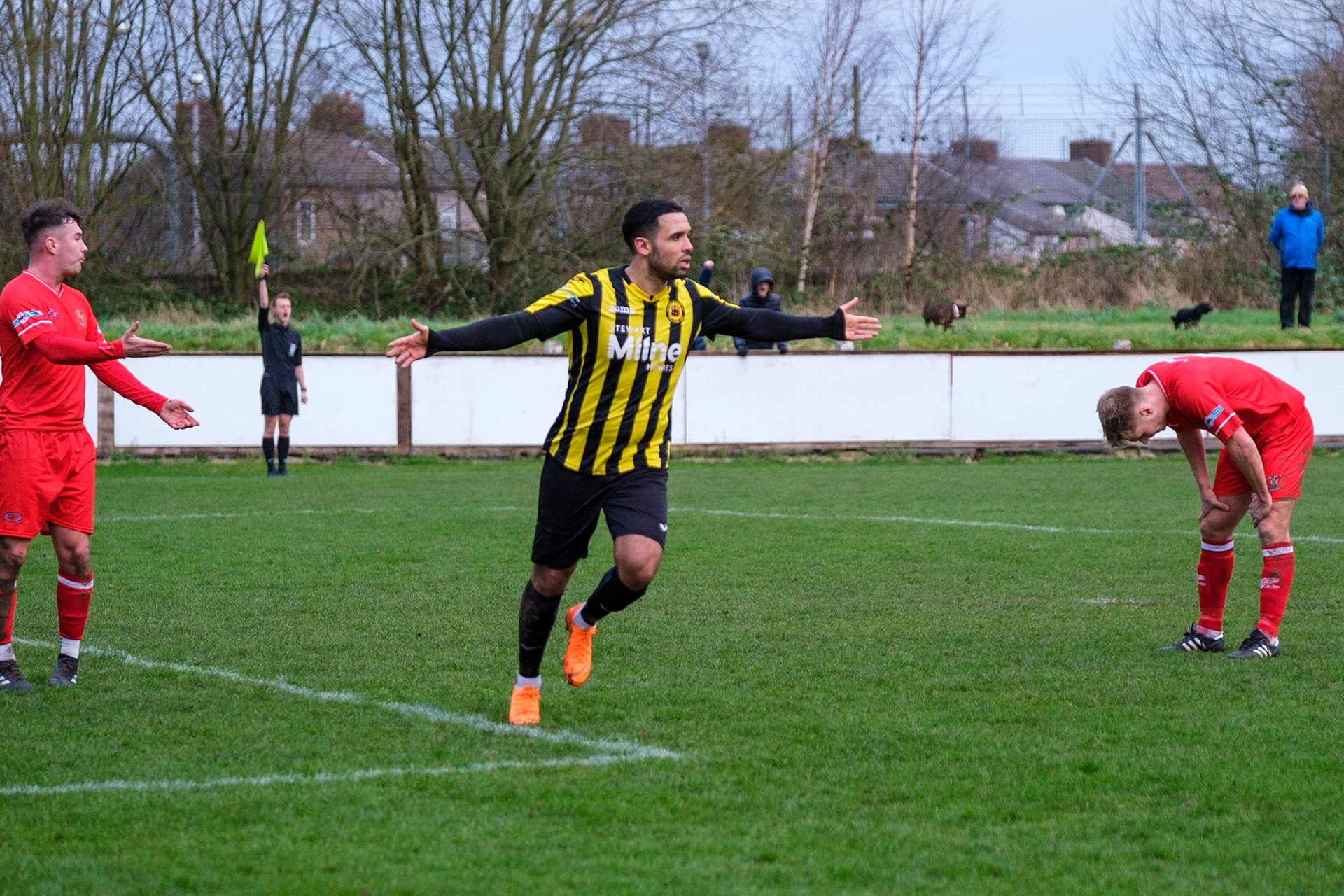 Prescot Cables vs Workington 

match at IP Truck Parts Stadium during the 2019/20 Betvictor Northern Premier season 01/02/2020.

Photograph by John Middleton