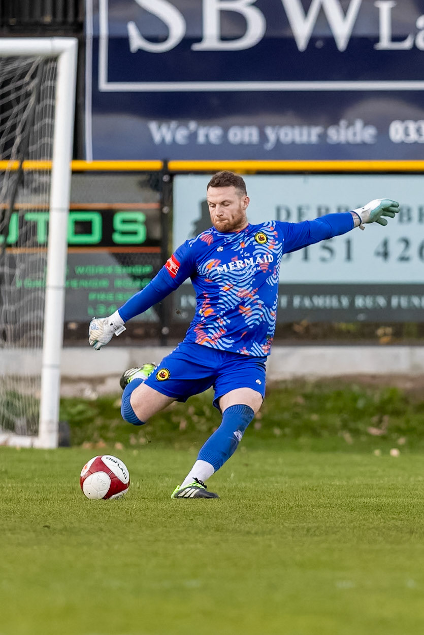 Prescot, ENGLAND -  during the NPL Premier Division match between Prescot Cables and  Hebburn Town  at The Auto Safety Centre StadiumCanon Canon EOS R5 5000 1/2000 2.8 (Pic by John Middleton)