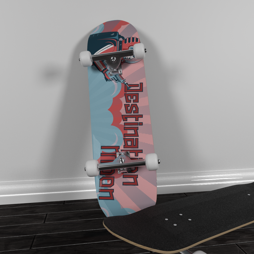 Day 11 - 1950's Space Skateboard Art