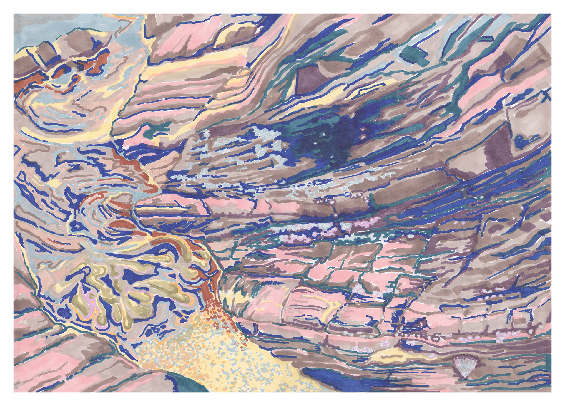 Intertidal 2, 2020, 29.7 x 42 cm