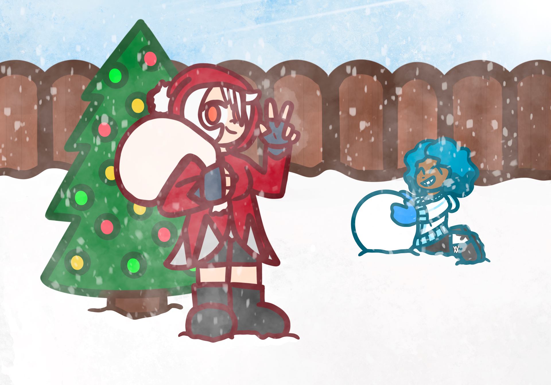 Cream And Kiwi Christmas Card