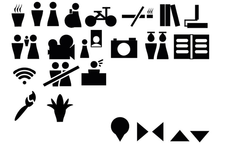 Pictograms made for a museum