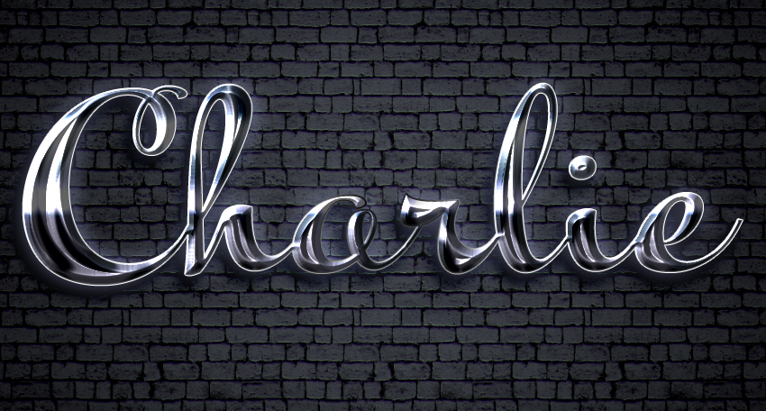 Chrome lettering