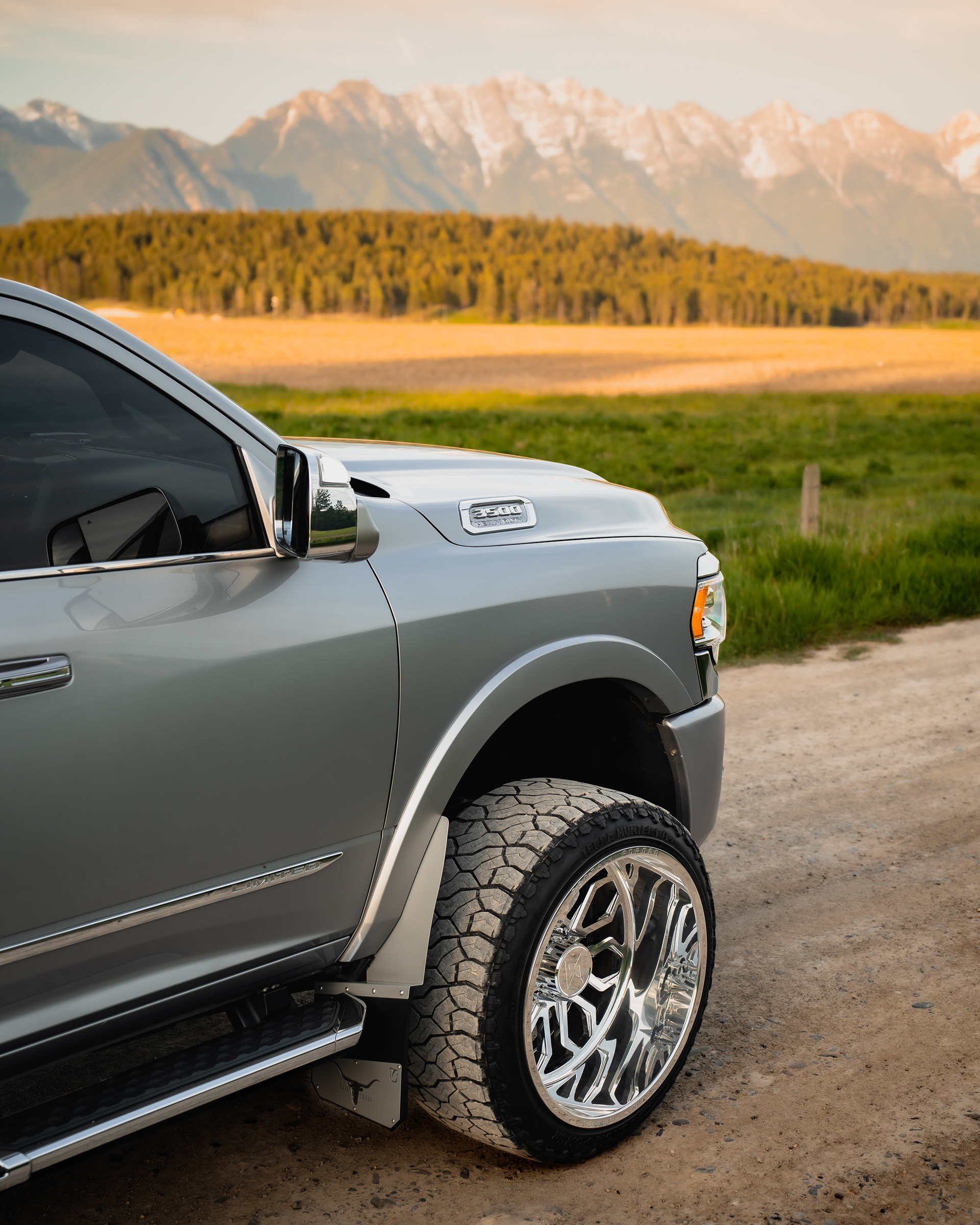 Detail-focused composition highlighting wheel fitment, suspension height, and bodywork.