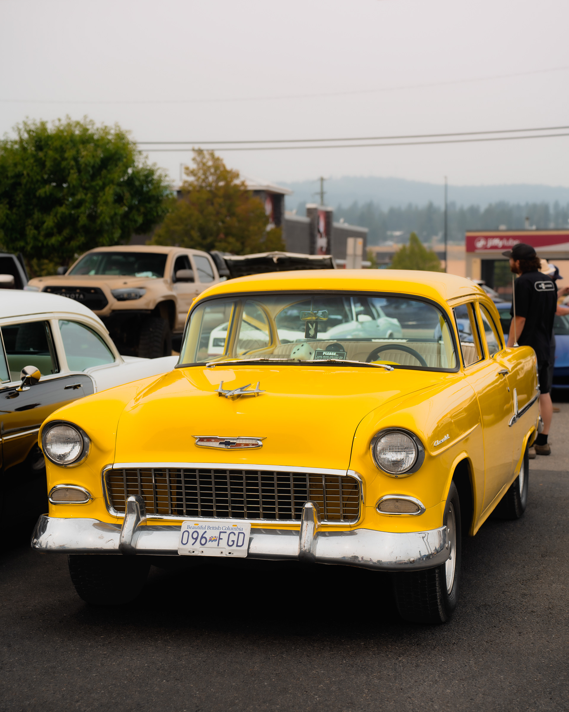 Classic Chevrolet captured during automotive event coverage.