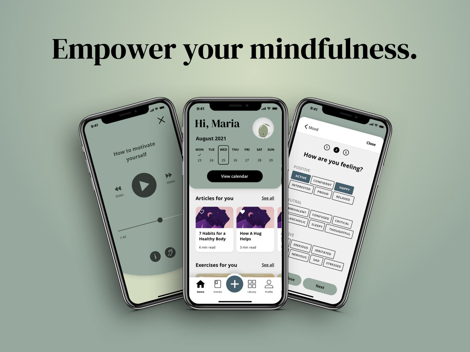 Visual Design for a Mental Wellbeing App
