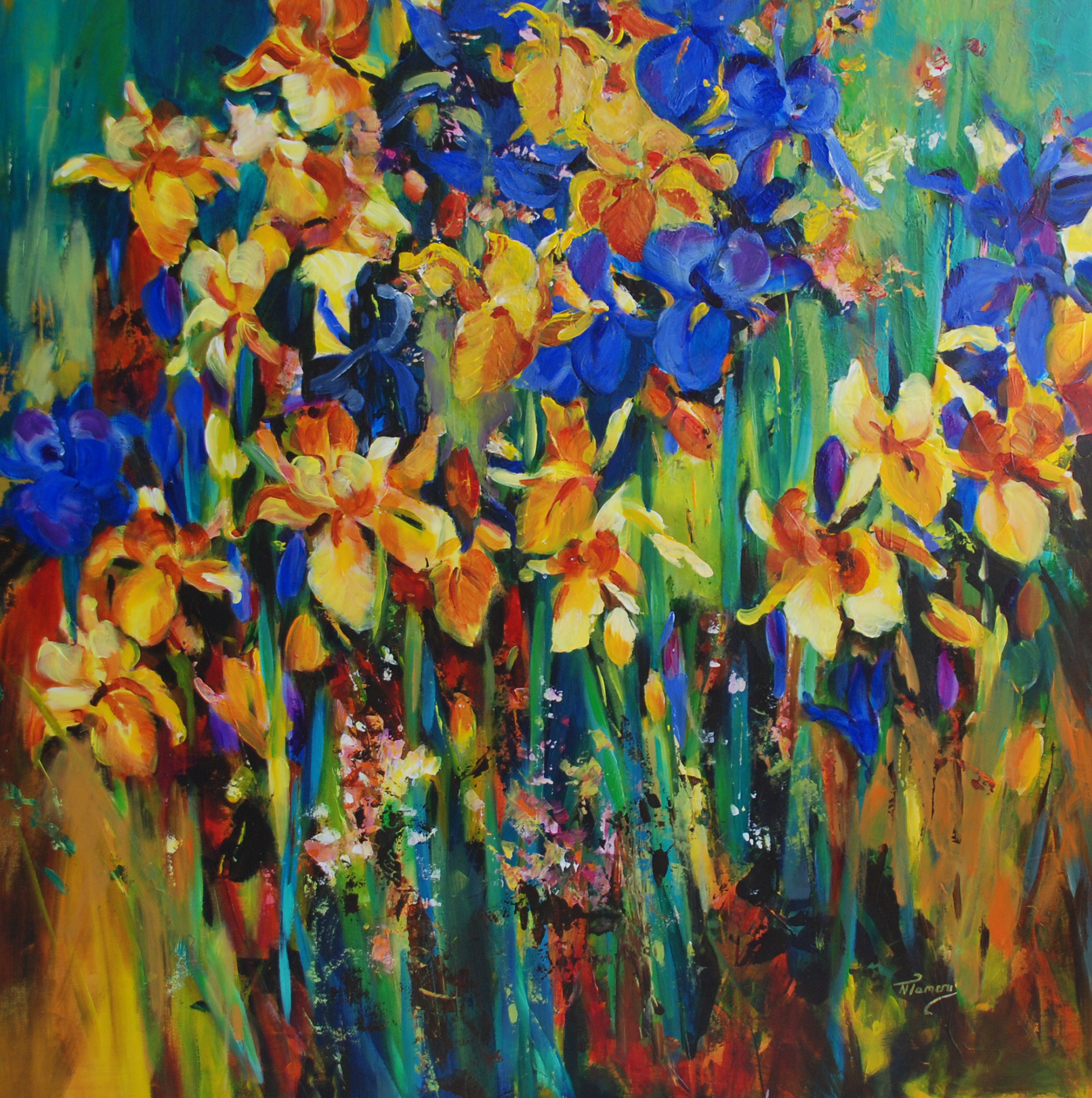 irissen, 100x100cm