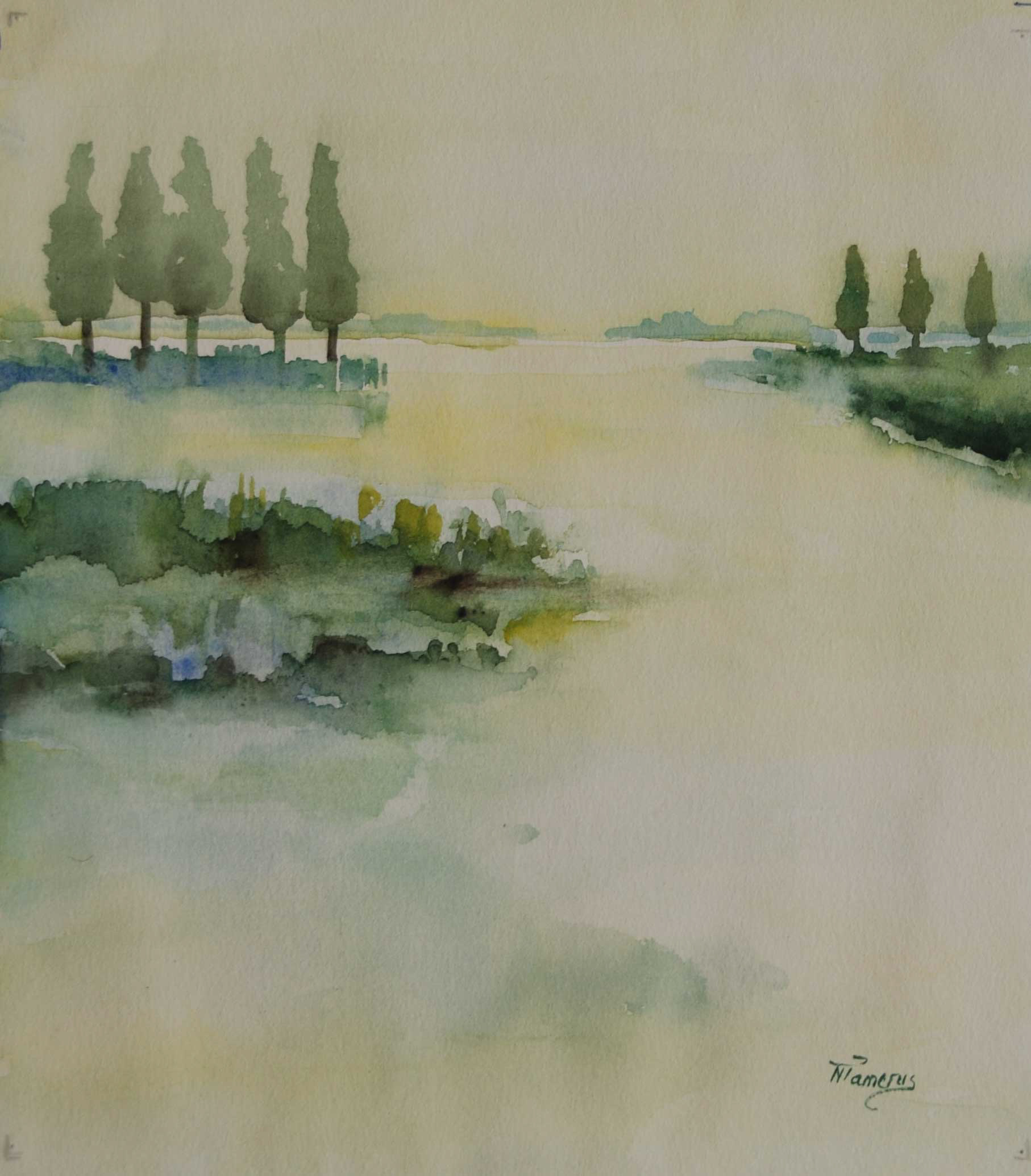 groen rivierlandschap