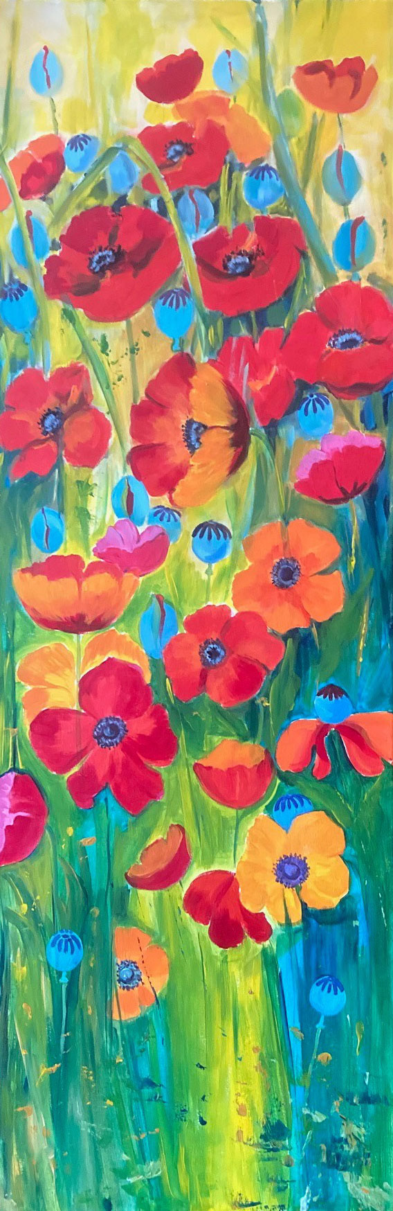 Klaprozen, 40x120cm