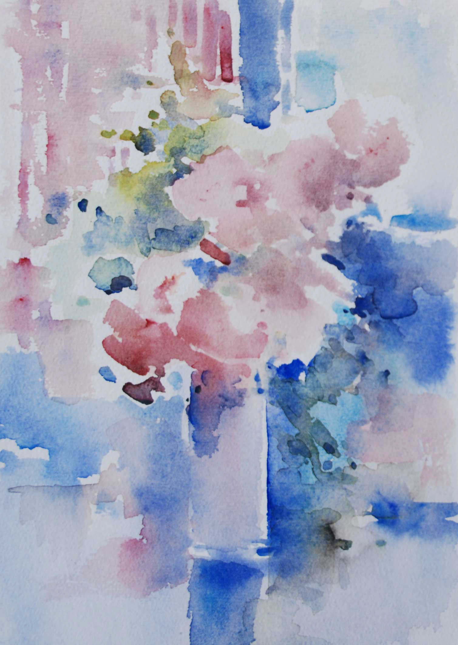 roze tere bloemen (verkocht)