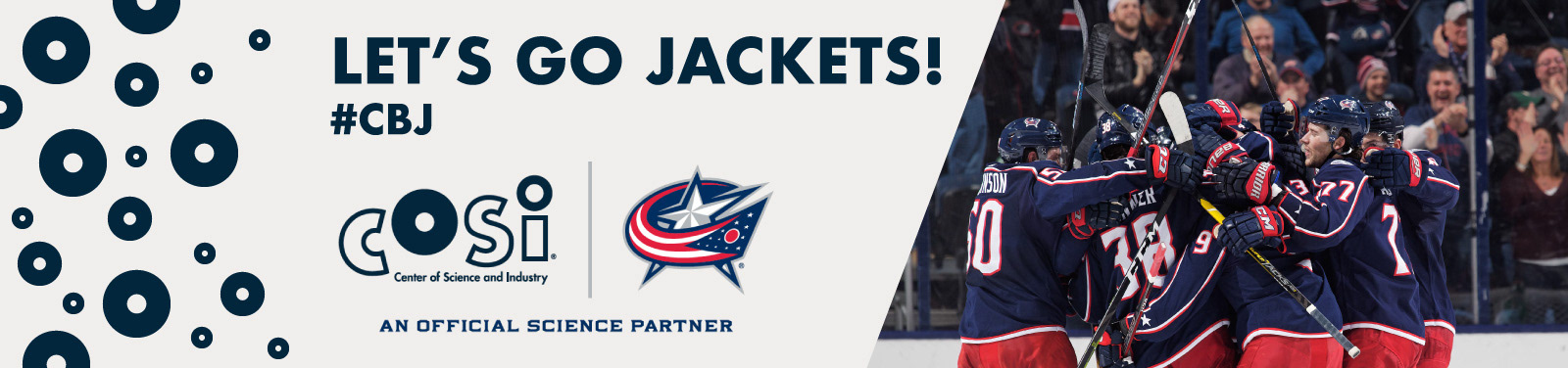 COSI x Columbus Blue Jackets Science Partner Digital Banner