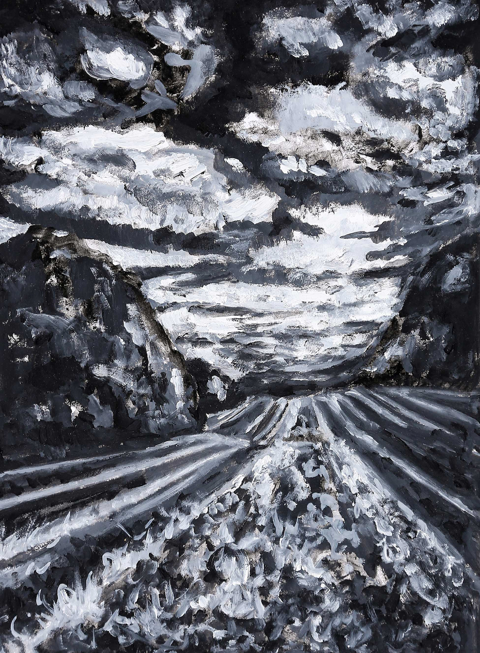 A MOMENT SUSPENDED Charcoal and oil on paper Dimensions: 21 x 29 cm Year: 2017