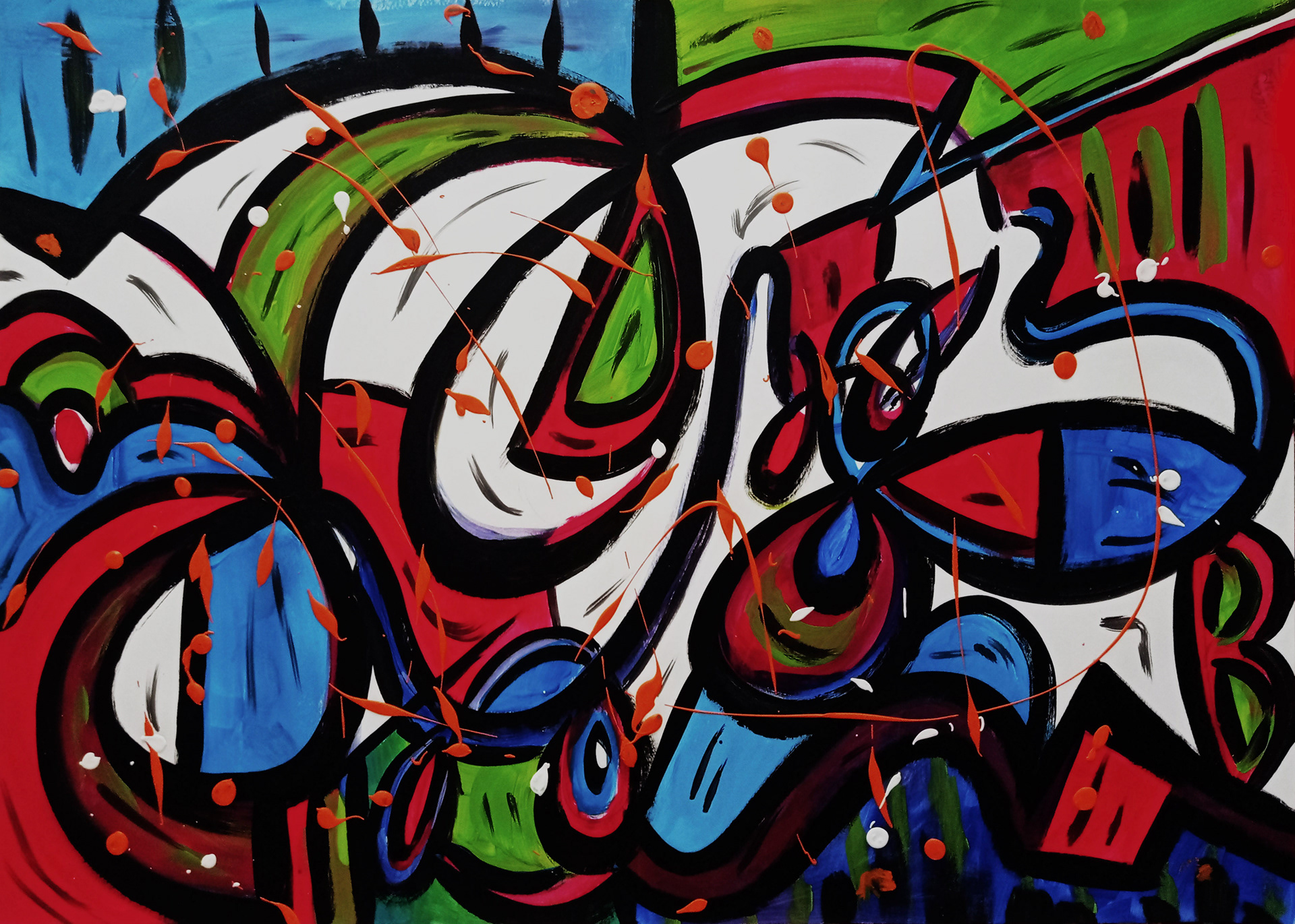 MY DEAR PICASSO Acrylic on paper Dimensions: 50 x 70 cm Year: 2018