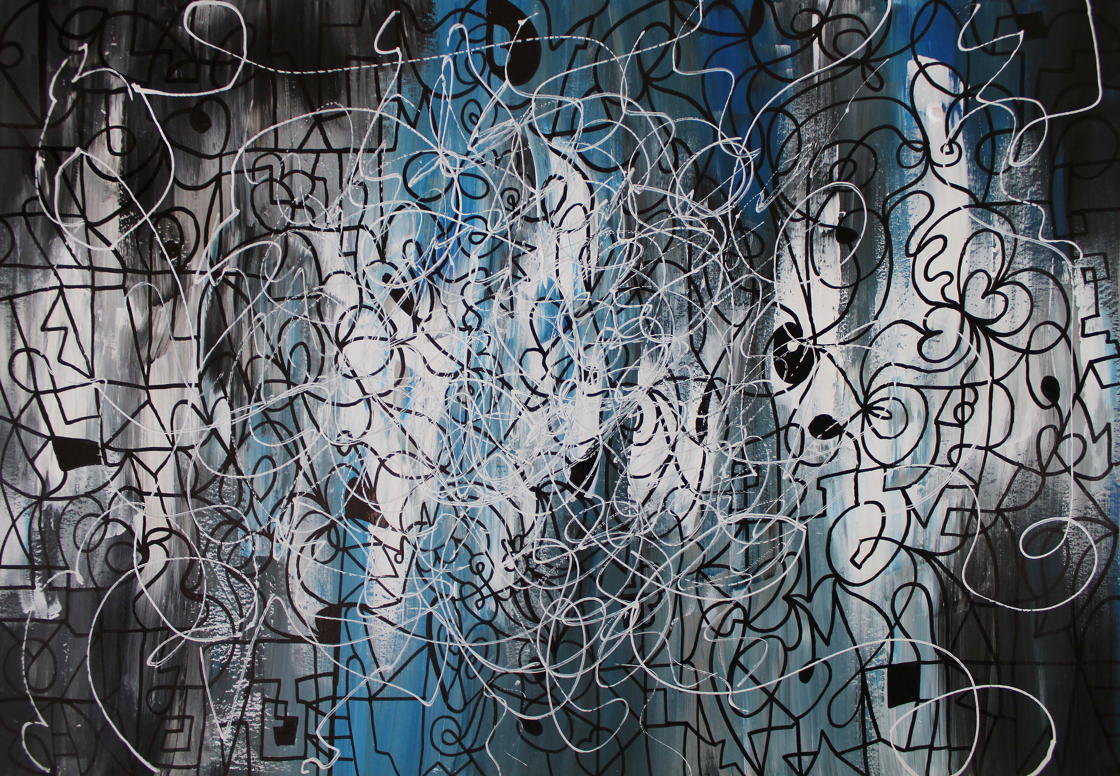 CHAOS Acrylic and markers on paper Dimensions: 33 x 48 cm Year: 2025