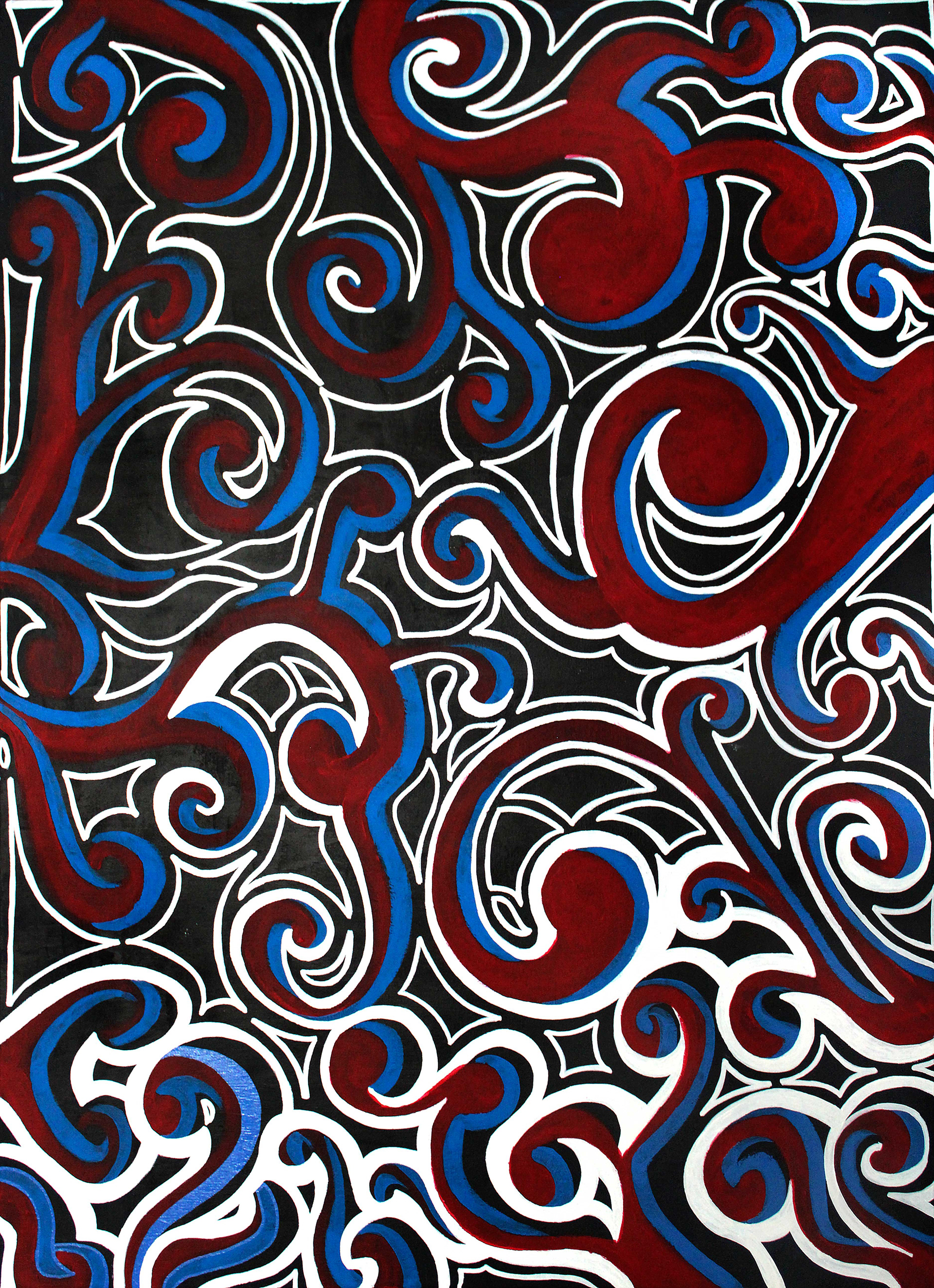 SPIRALS OF LIFE Acrylic on canvas Size: 60 x 80 cm Year: 2025