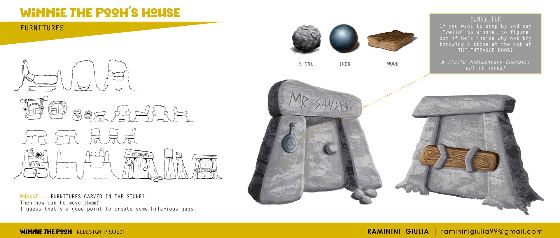 New Winnie The Pooh's House - Furniture Prop Design - The New Adventures of Winnie The Pooh Redesign Project by Giulia Raminini