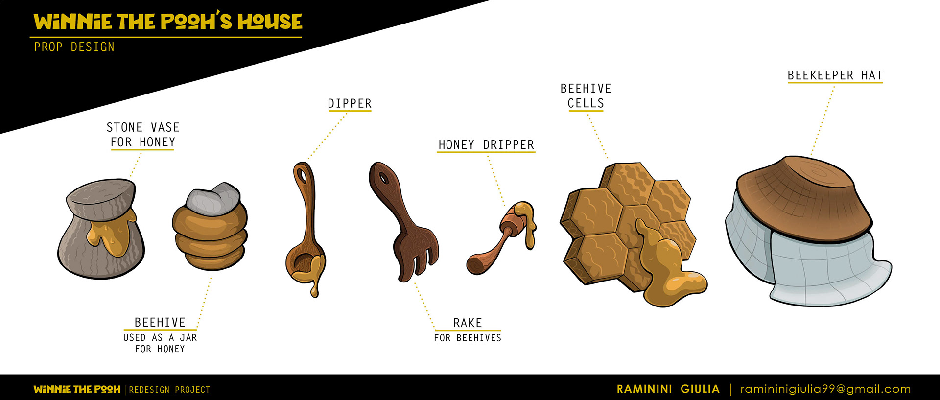 New Winnie The Pooh's House - Furniture Prop Design - The New Adventures of Winnie The Pooh Redesign Project by Giulia Raminini