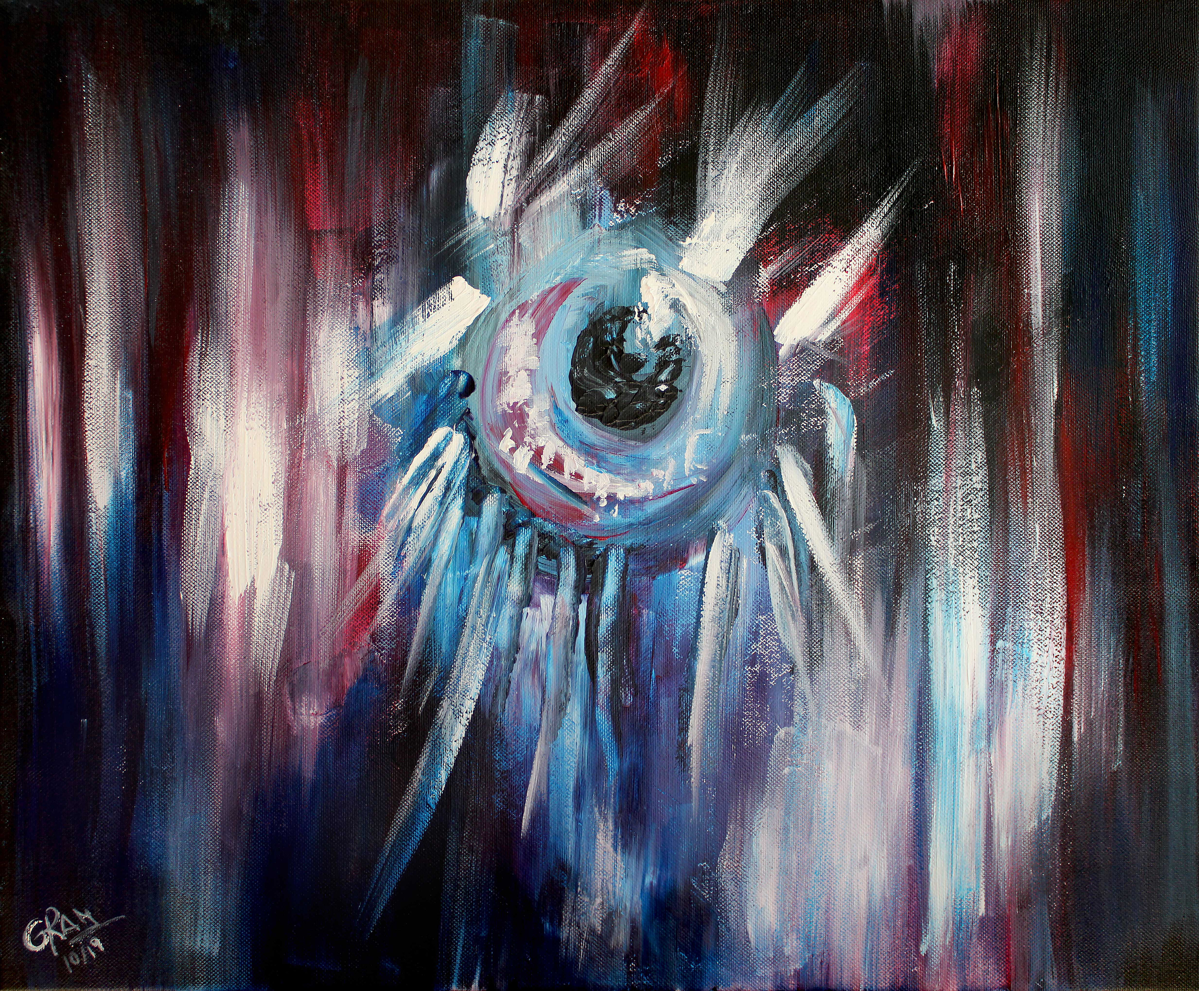 EYE OF THE GLACIER Acrylic on canvas Size: 40 x 50 cm Year: 2019