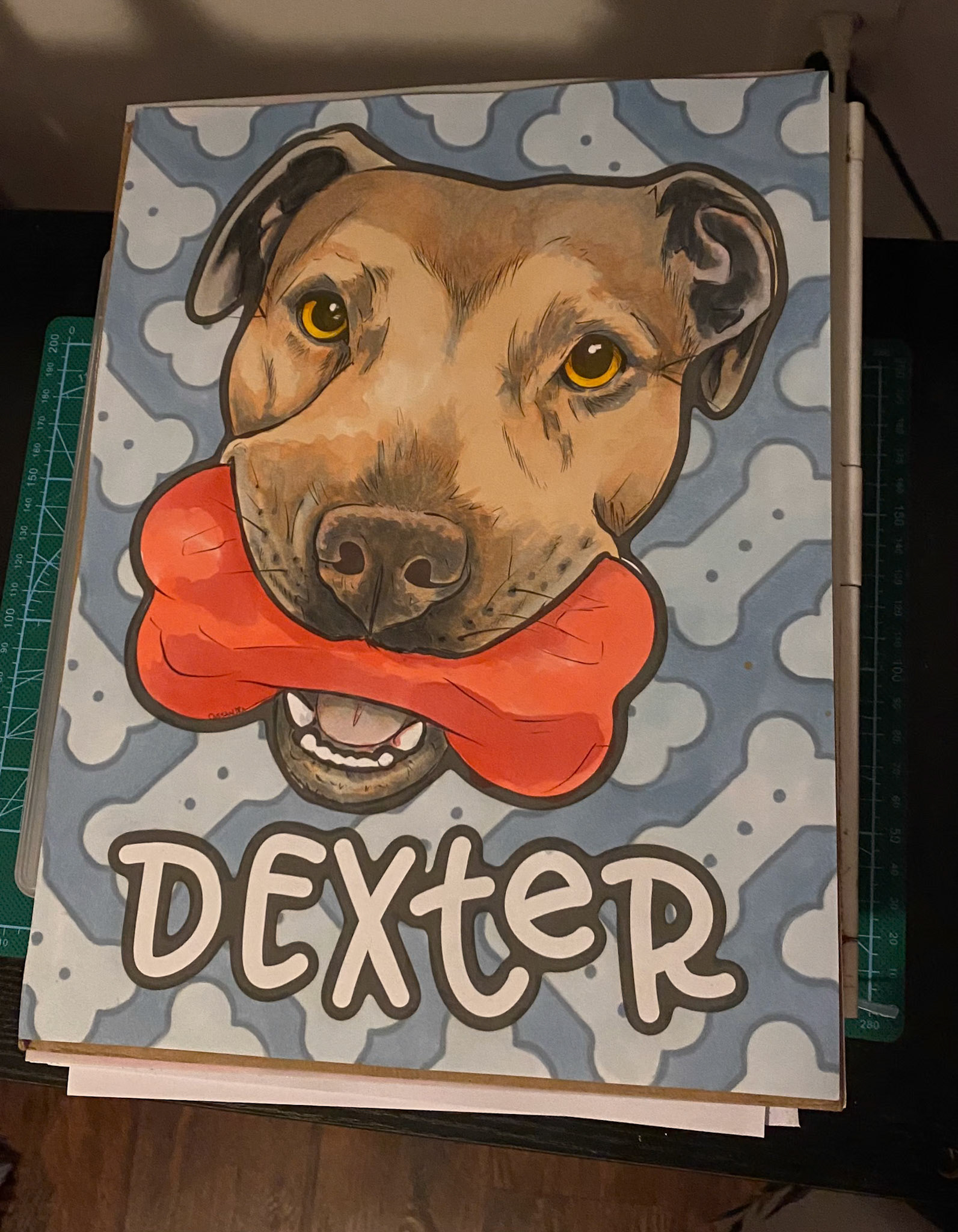 digital ink, printed, hand colored