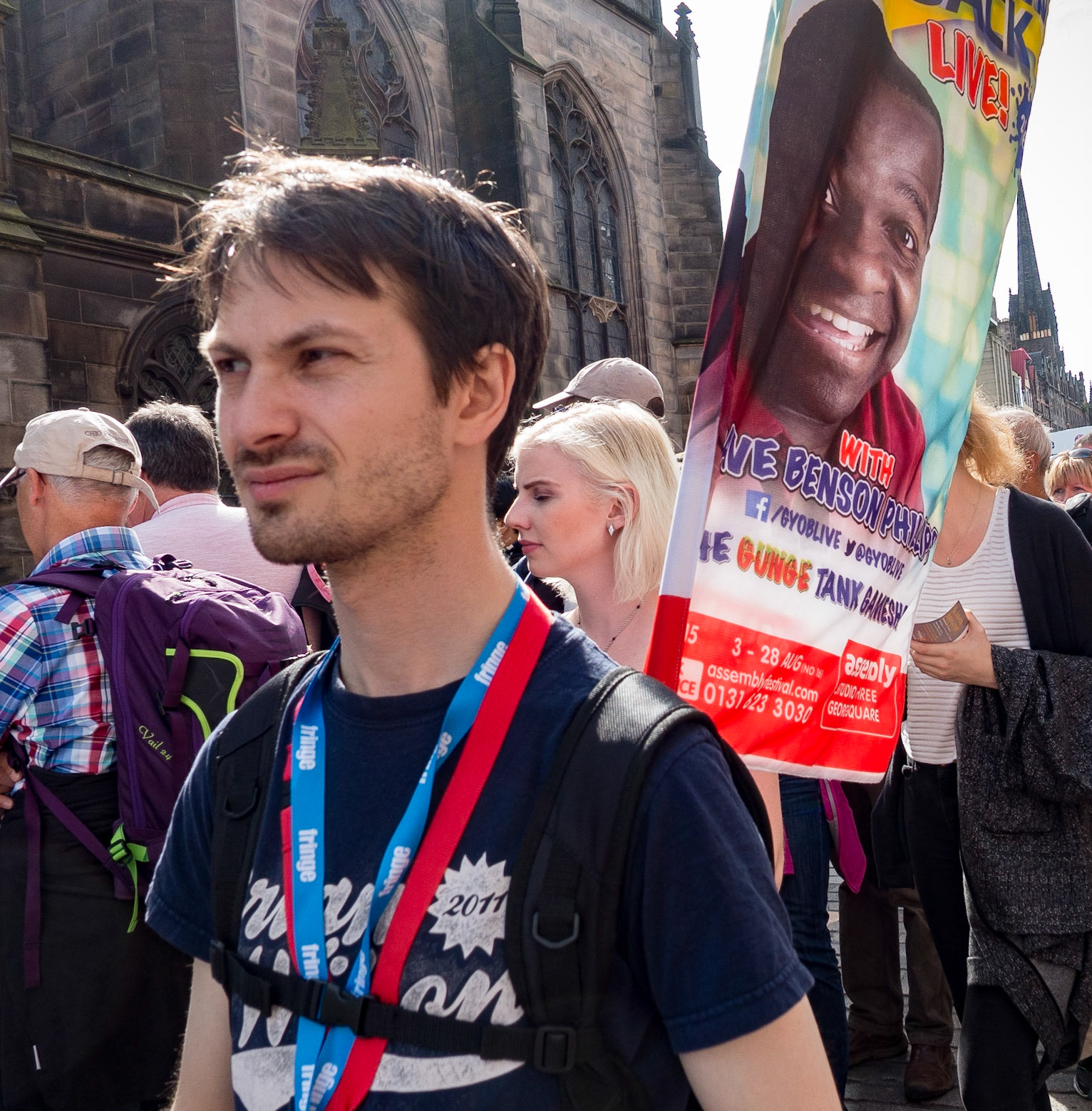 Edinburgh Fringe Festival on the High Street, 2016