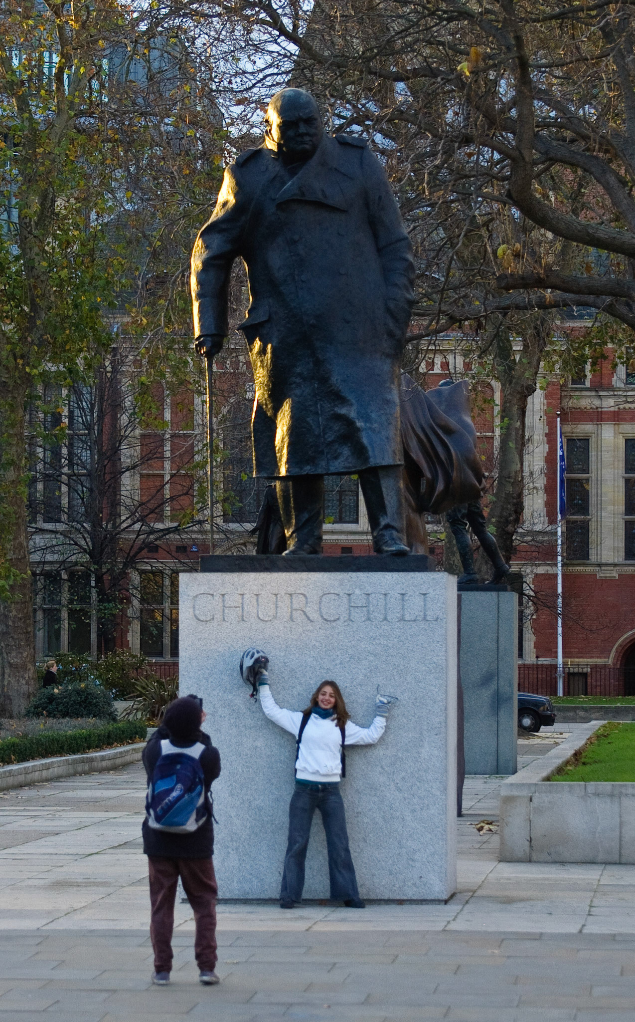 Churchill statue, Parliament Square, London, 2008