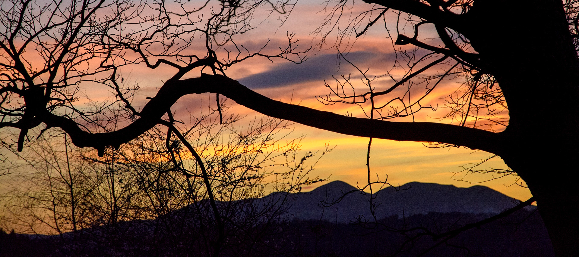 Sunset over the Pentland Hills, 2021