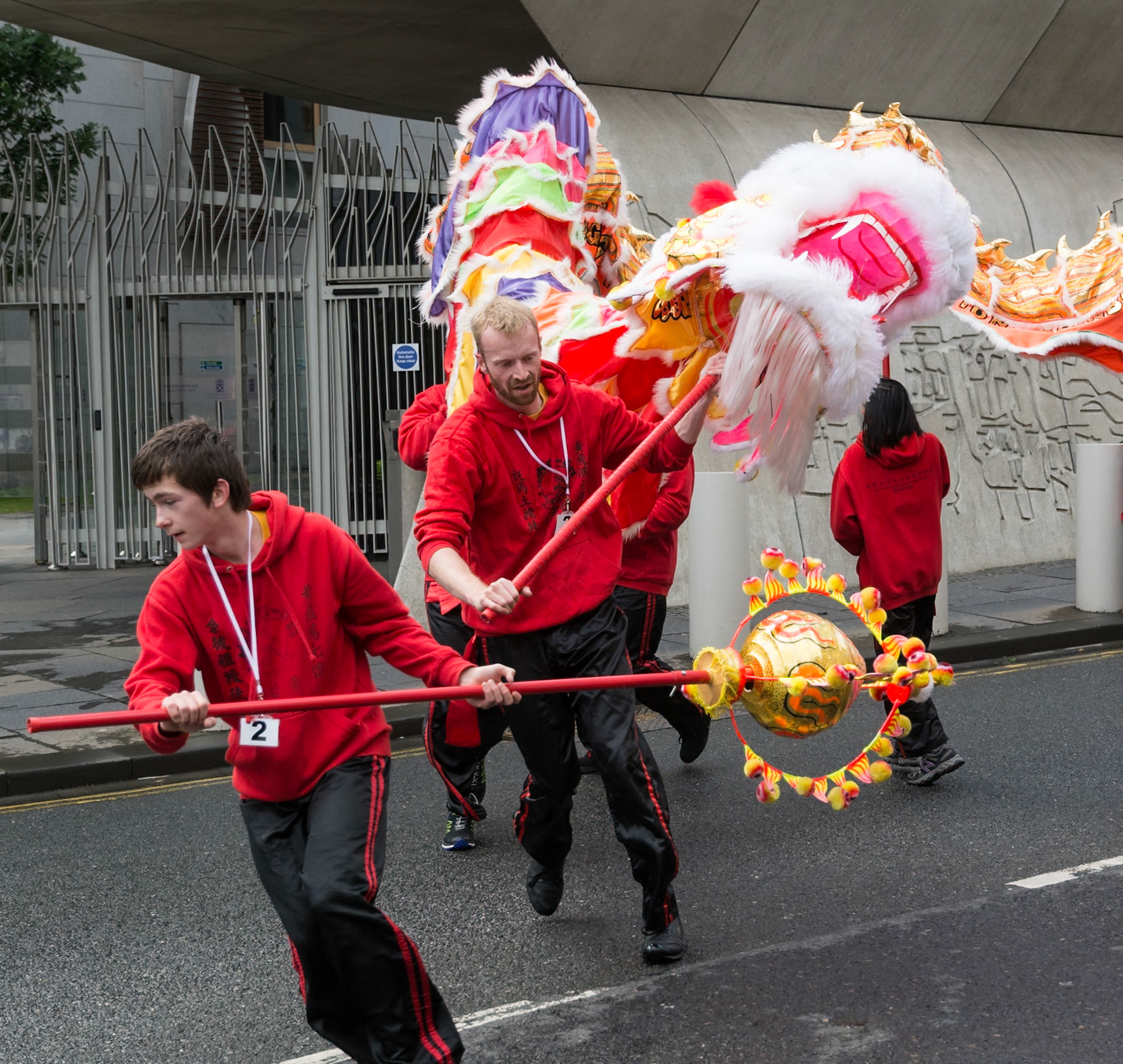 Chinese Dragon Dancers, Celebrations for the Opening of the Fifth Session of the Scottish Parliament, Edinburgh, 2016