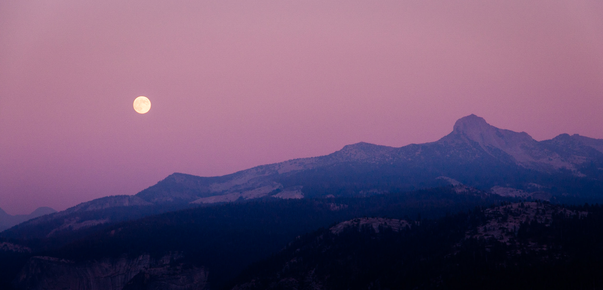Moonrise from Glacier Point, Yosemite National Park, Calfornia, 2013