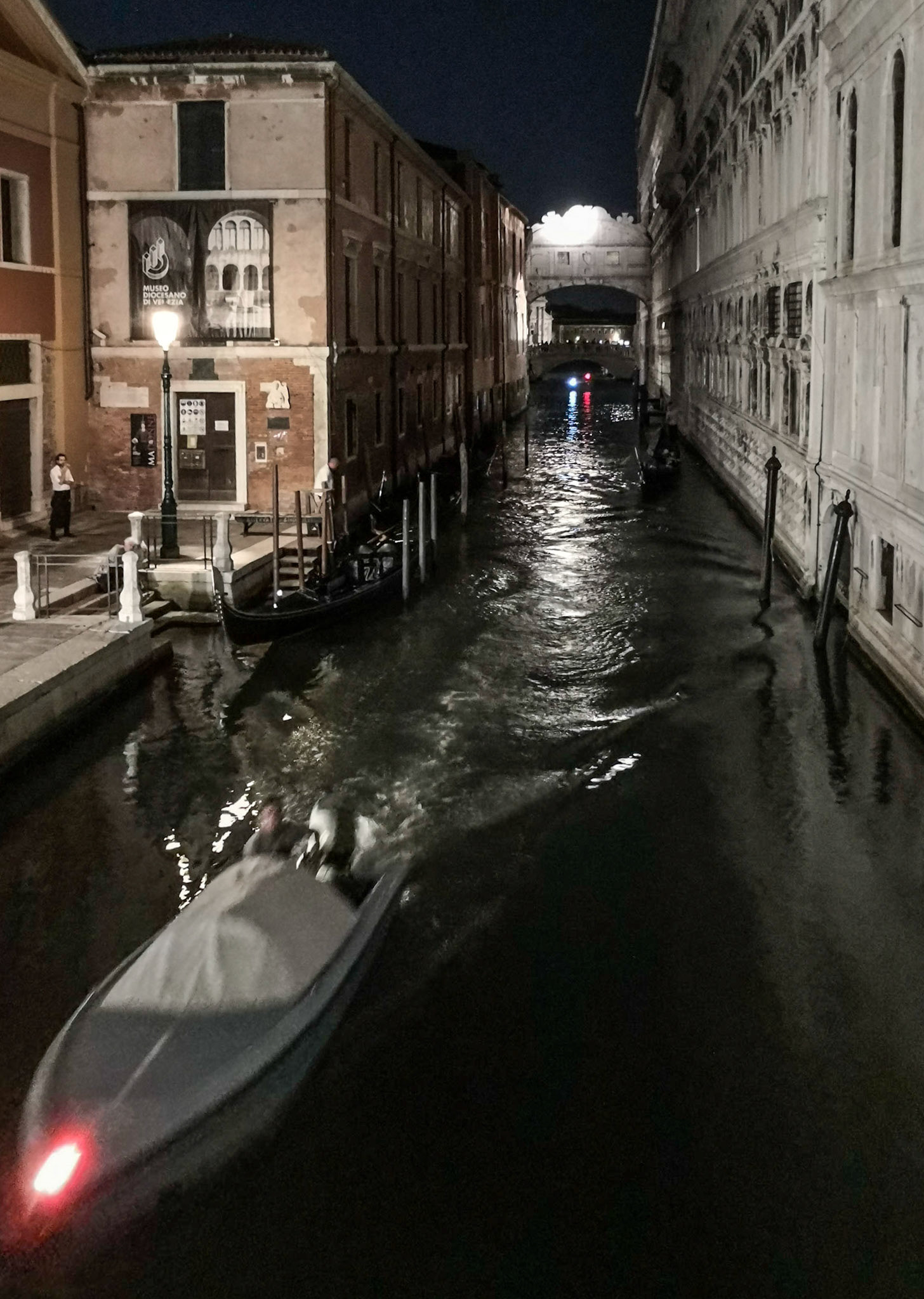 Bridge of Sighs at night, Venice, 2019