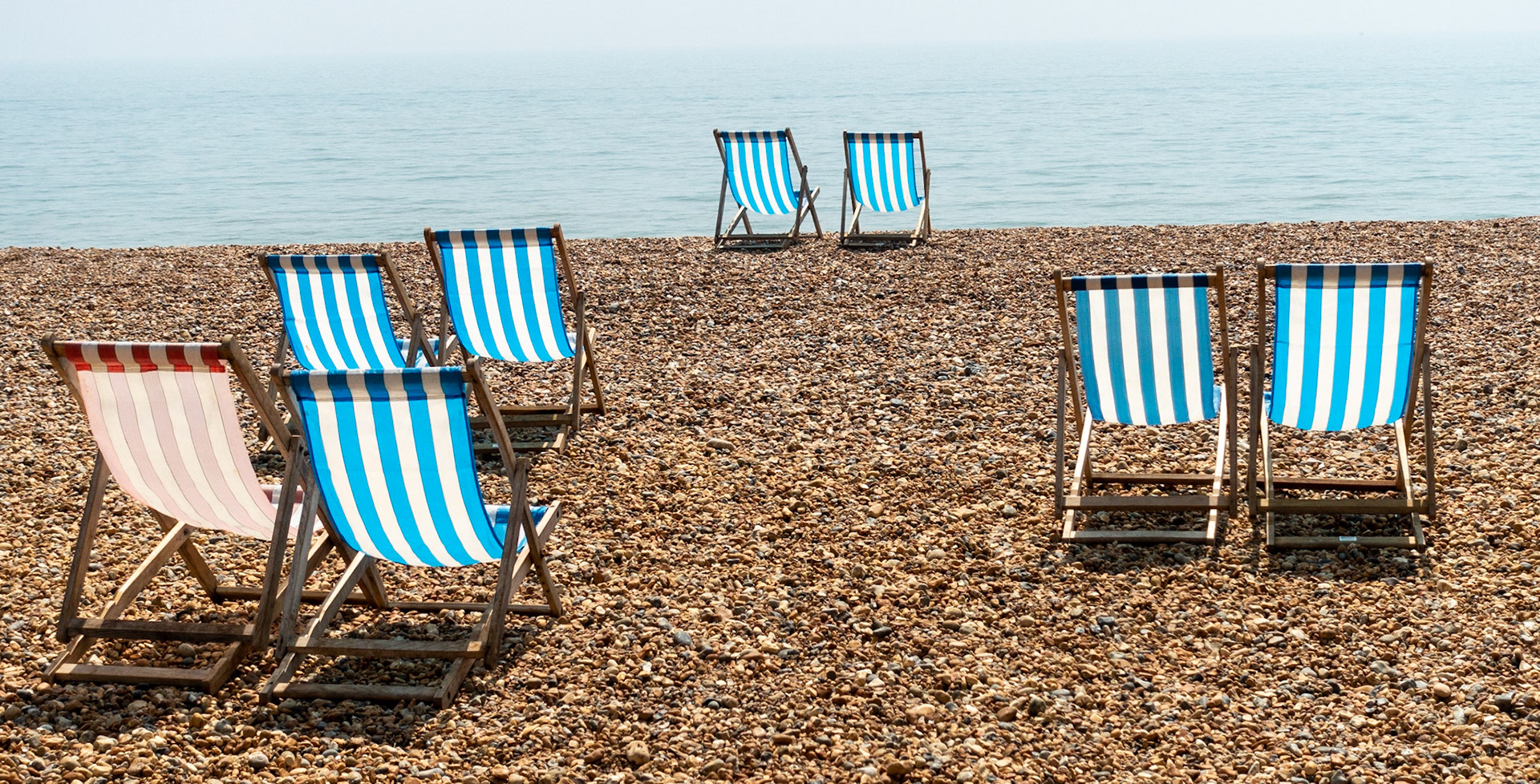 Deckchairs on Brighton Beach, 2018
