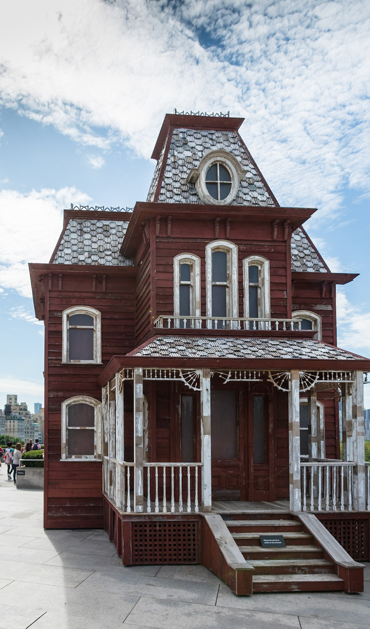 "Transitional Object (PsychoBarn)". Sculpture by Cornelia Parker, Metropolitan Museum of Art, New York, 2016