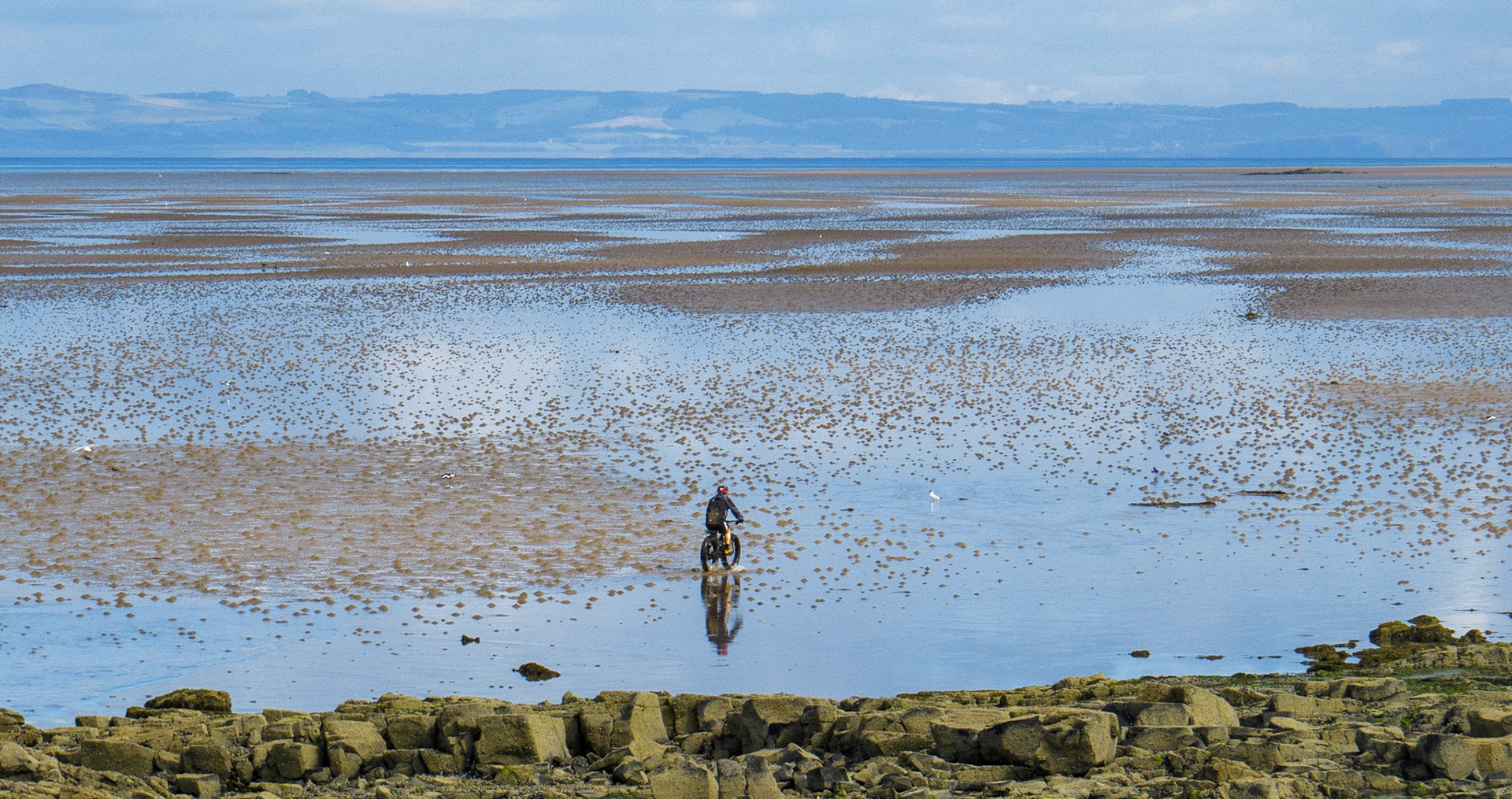 Cyclist, Longniddry Bents, East Lothian, 2021