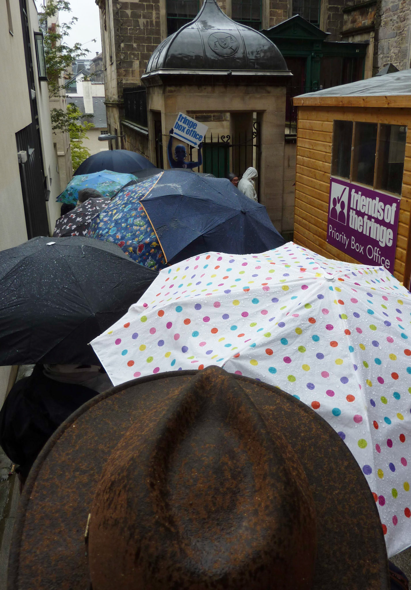 Fringe Box Office queue, Edinburgh, 2011