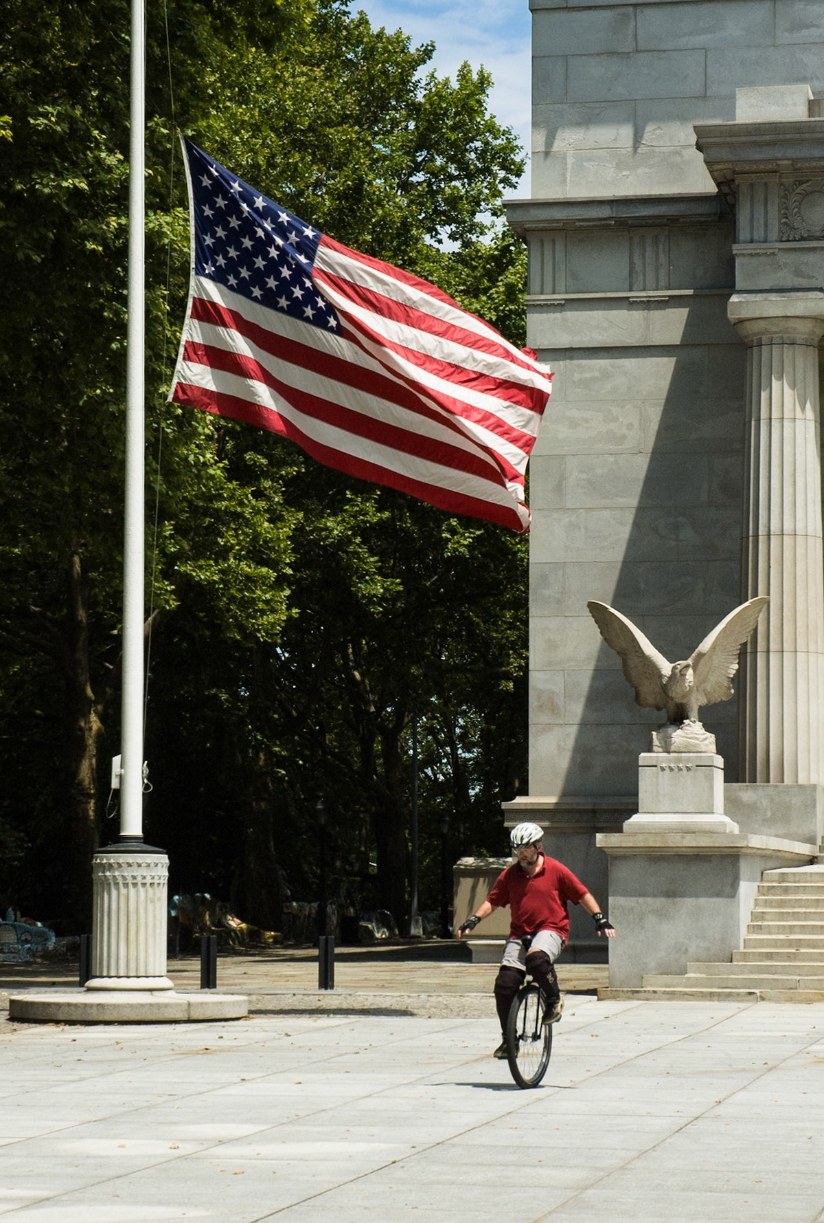 Unicyclist, Grant's Tomb, New York, 2004