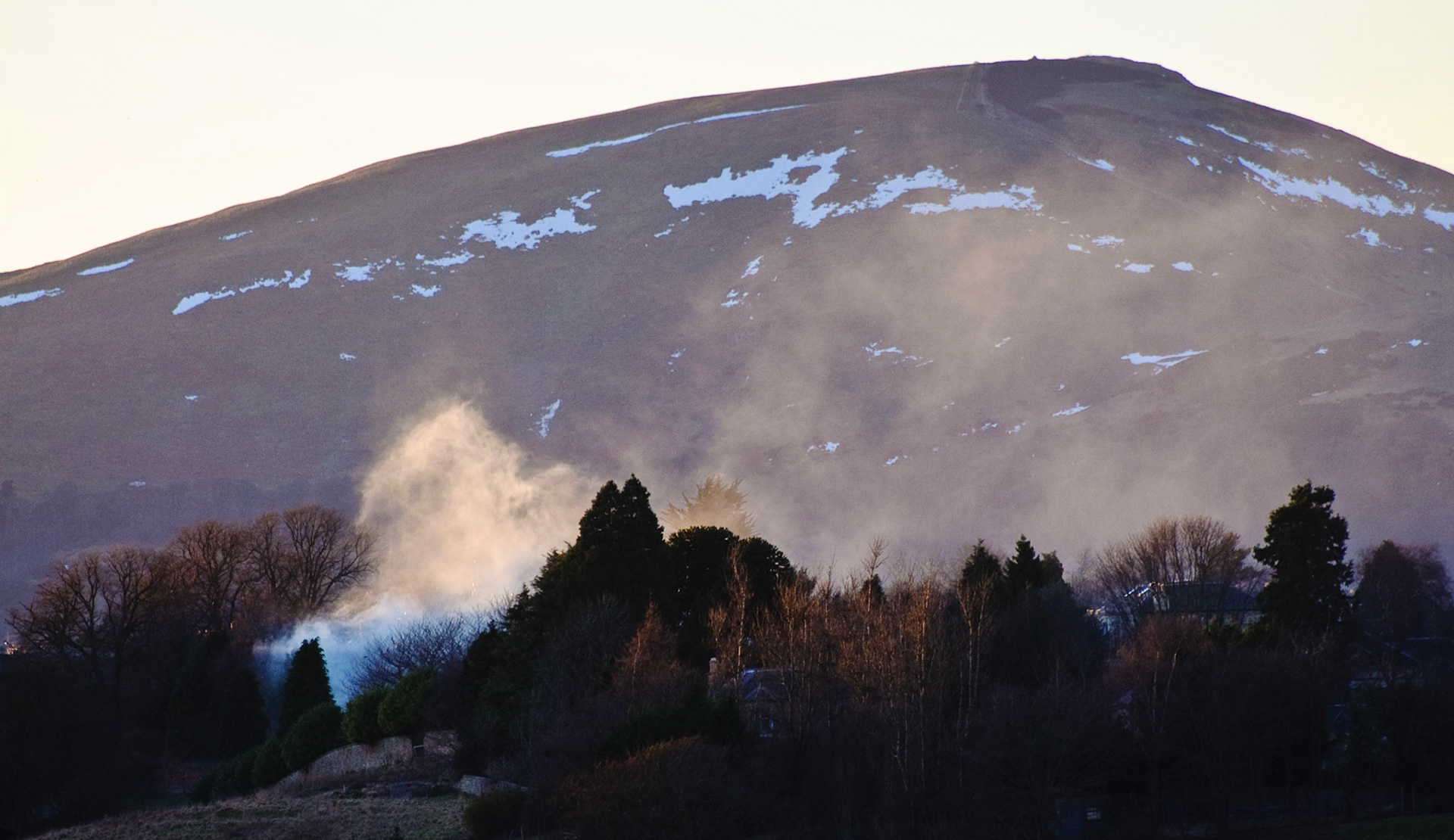 Smoke plume, Pentland Hills, Midlothian, 2010