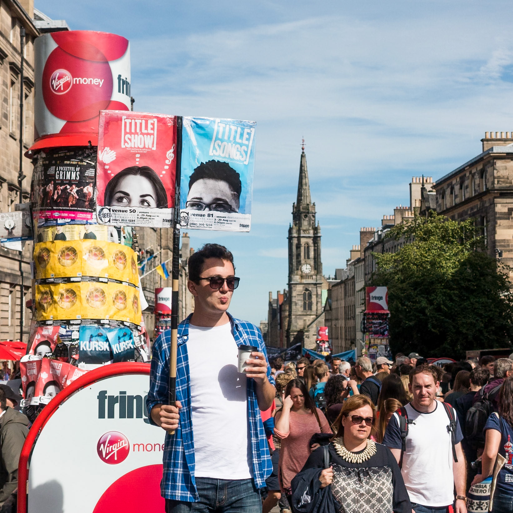 Edinburgh Fringe Festival on the High Street, 2016