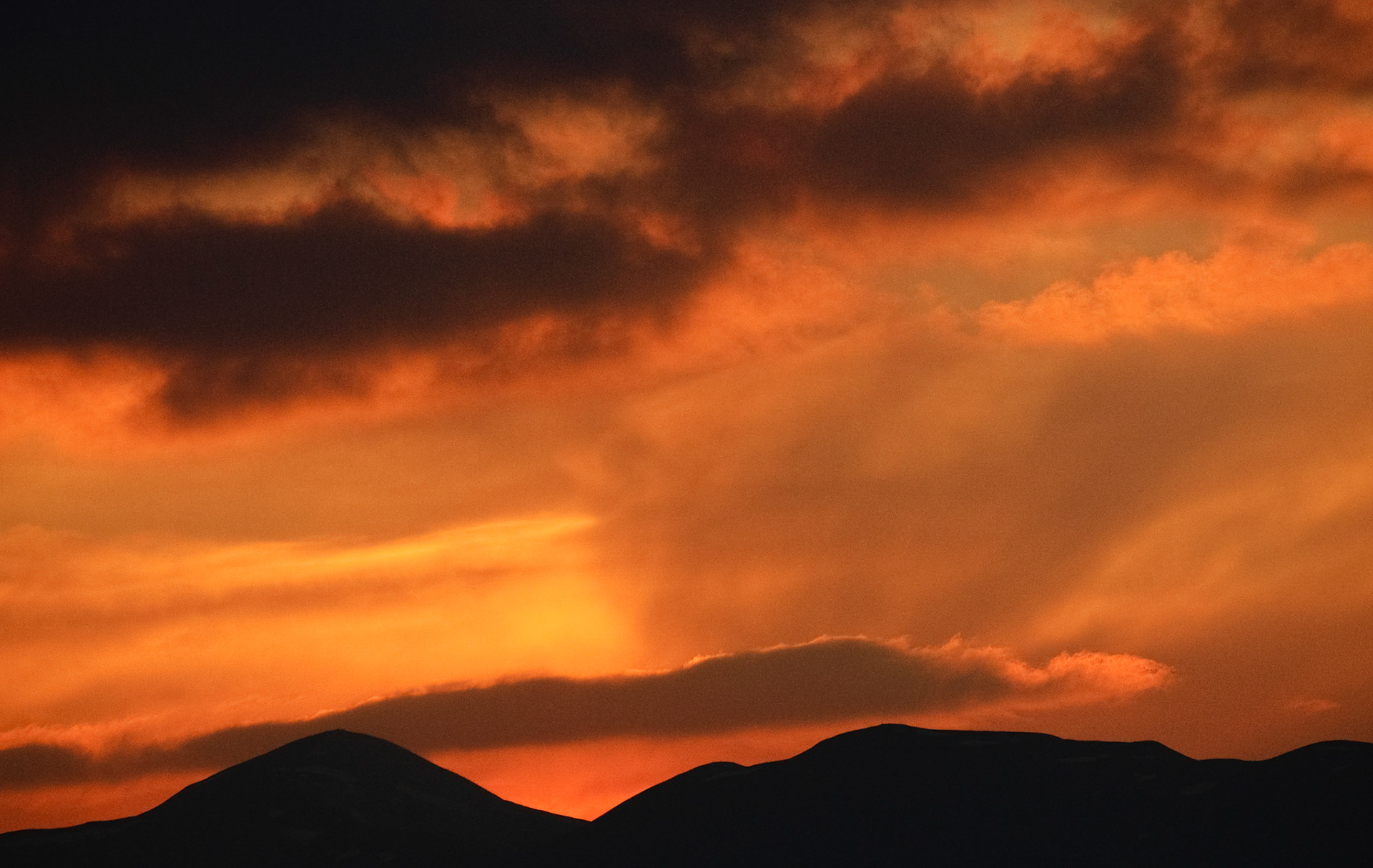 Sunset, Pentland Hills, Midlothian, 2010