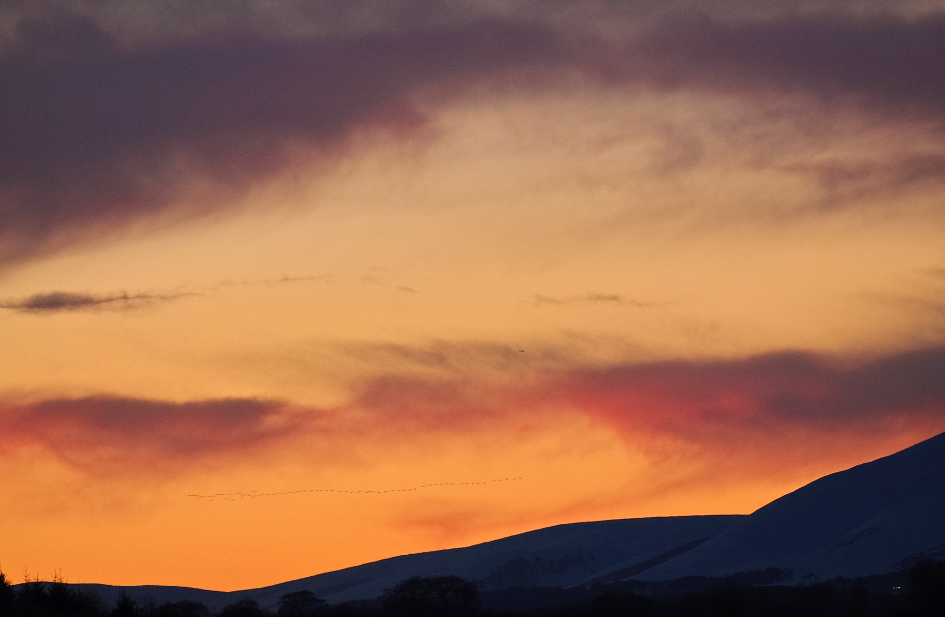 Sunset, Pentland Hills, Midlothian, 2009