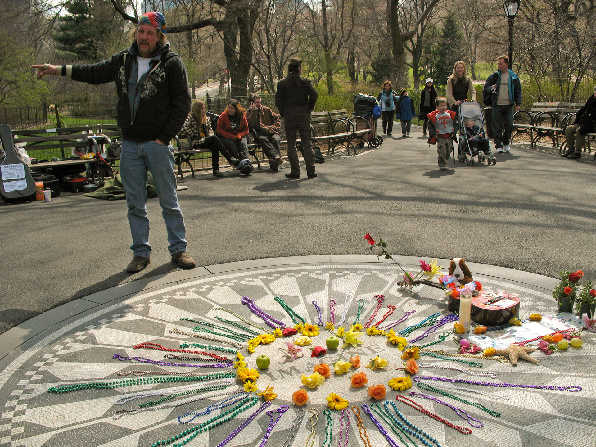 John Lennon Memorial, Central Park, New York, April 2007