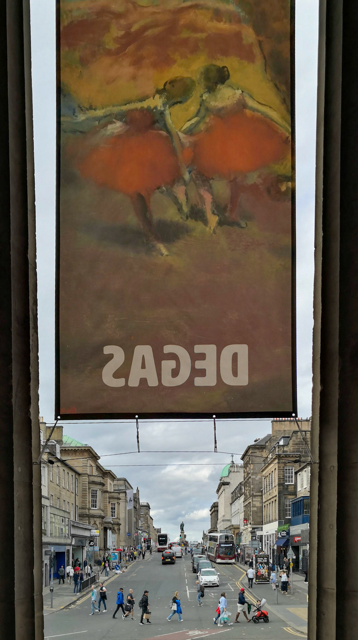 Hanover Street from the RSA gallery steps, Edinburgh, 2022