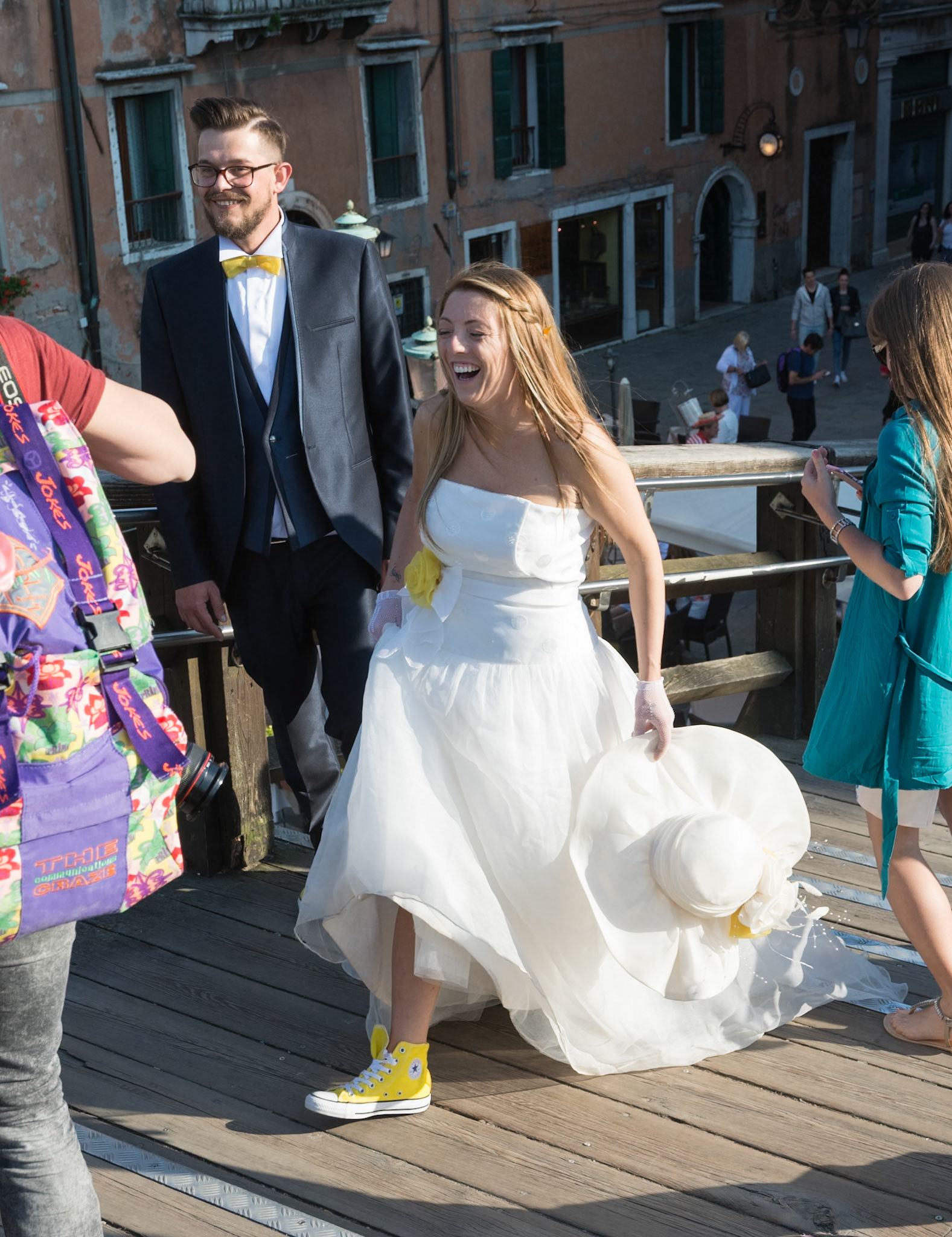 Bride and Groom, Accademia Bridge, Venice, 2016