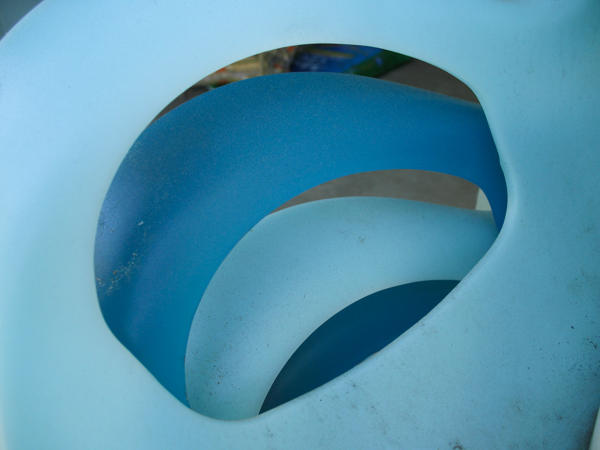 Stacked chairs, Dana Avenue, San Jose, California, September 2007