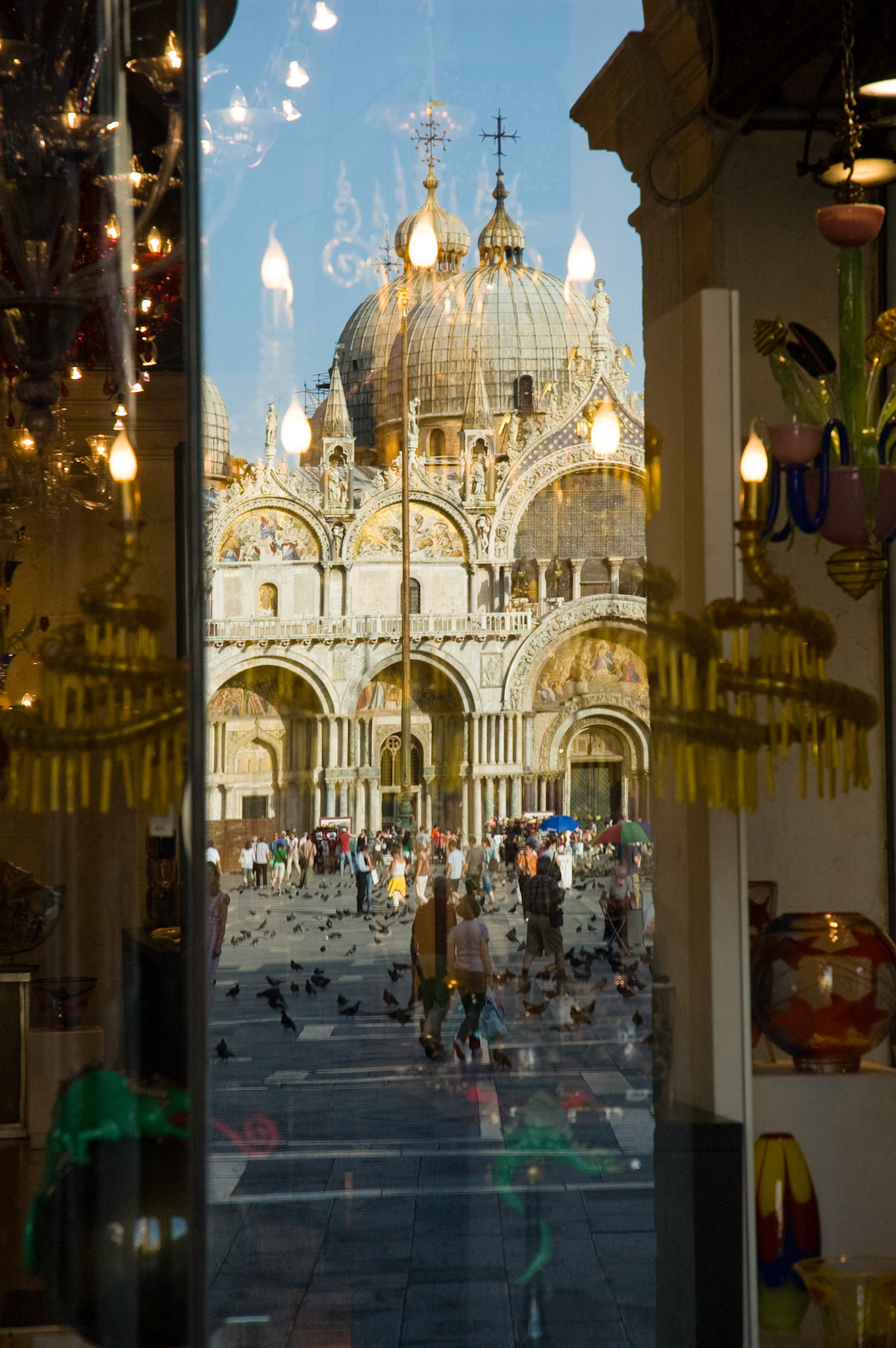 Reflection of St Mark's Square and Basilica, Venice, May 2007