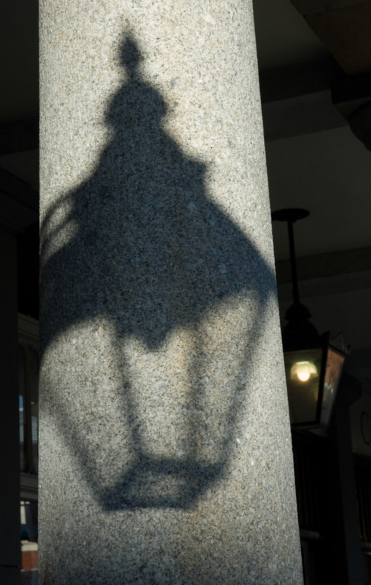 Lamp shadow, Covent Garden, London, February 2007